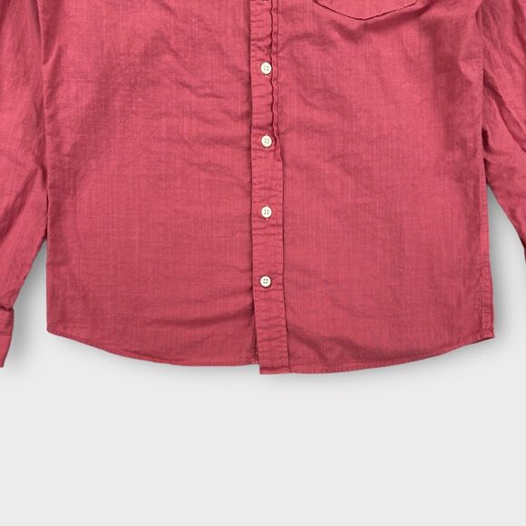 $115 Johnnie O Hangin Out Mens Small Brodie Pink Red Woven Textile Button Down - Picture 4 of 11